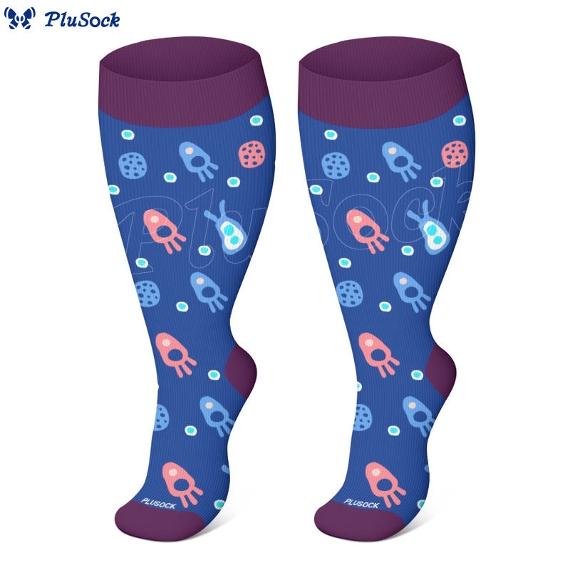 Plus Size Bacterial Compression Socks(3 Pairs)