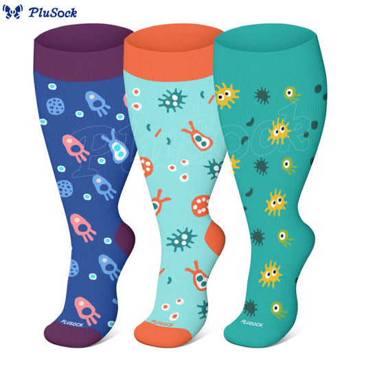 Plus Size Bacterial Compression Socks(3 Pairs)