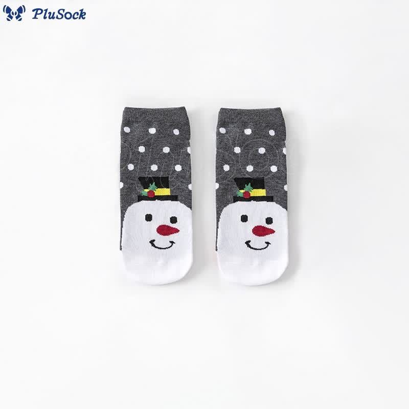 Snowman Moose Ankle Socks(8 Pairs)