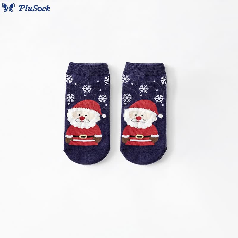 Snowflake Bear Ankle Socks(8 Pairs)