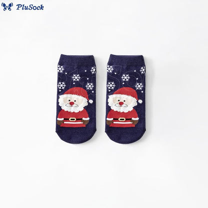 Snowflake Bear Ankle Socks(8 Pairs)