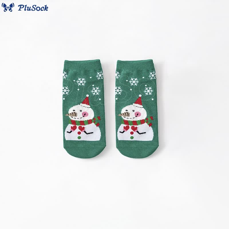 Snowflake Bear Ankle Socks(8 Pairs)