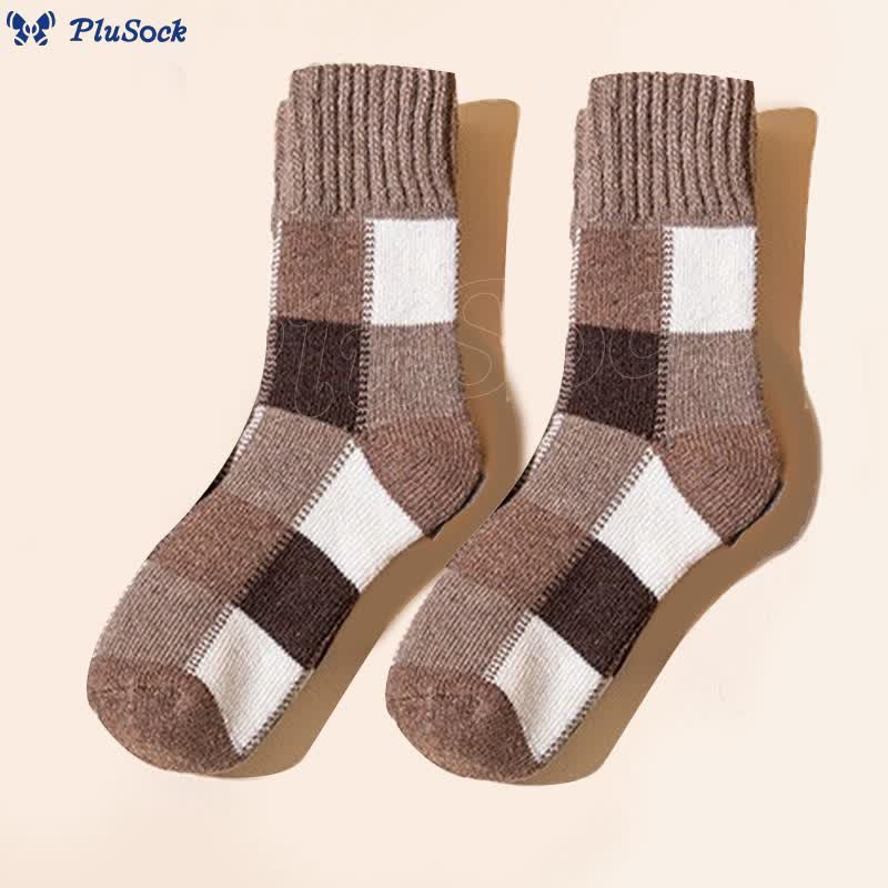 Plus Size Extra Thick Fleece Quarter Socks(5 Pairs)