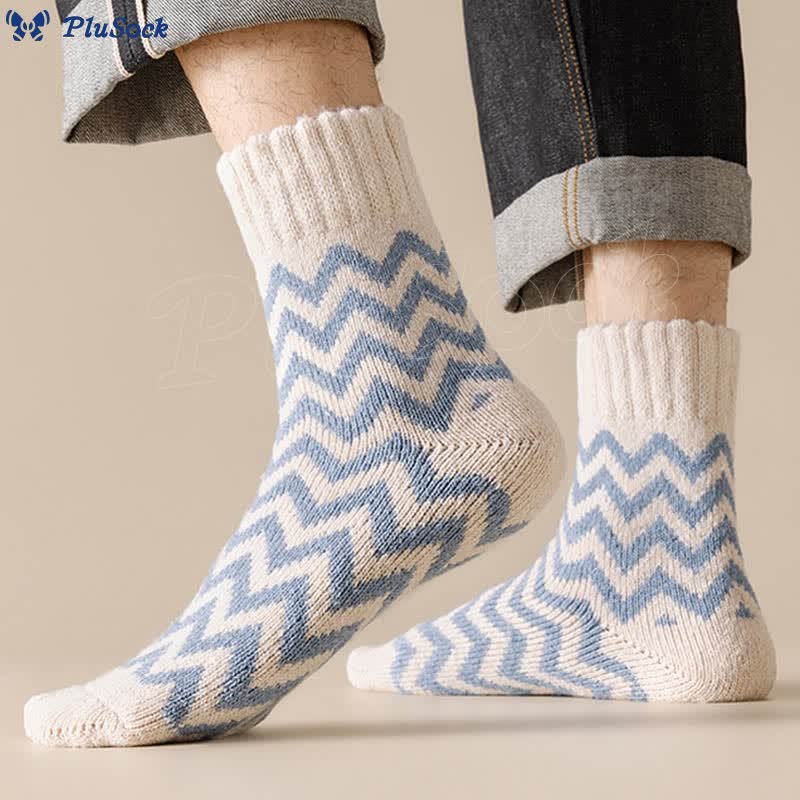 Plus Size Wave Plus Velvet Quarter Socks(6 Pairs)