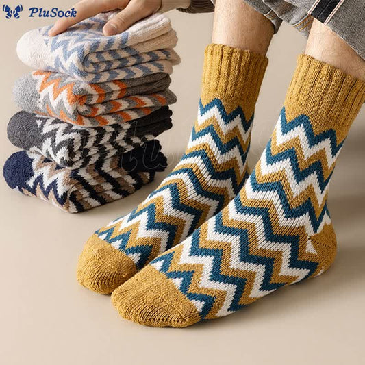 Plus Size Wave Plus Velvet Quarter Socks(6 Pairs)