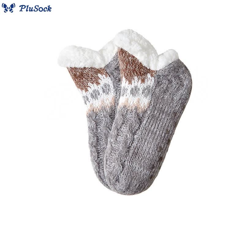 Plus Size Lambswool Slipper Socks