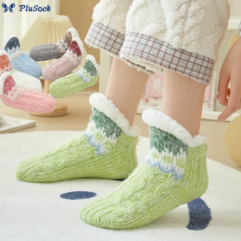 Plus Size Lambswool Slipper Socks