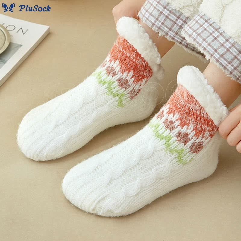 Plus Size Lambswool Slipper Socks