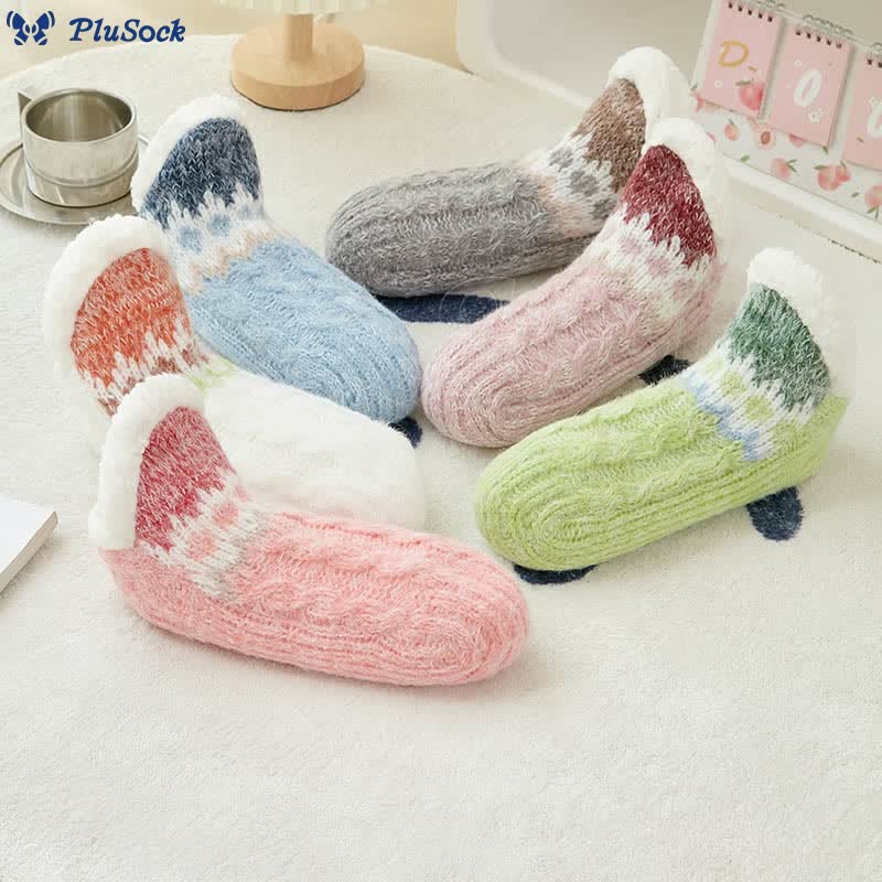 Plus Size Lambswool Slipper Socks