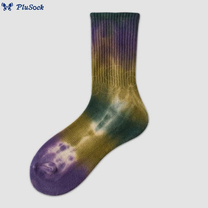 Plus Size Thick Tie Dye Quarter Socks(5 Pairs)