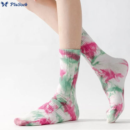 Plus Size Fashion Tie Dye Quarter Socks(5 Pairs)