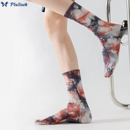 Plus Size Fashion Tie Dye Quarter Socks(5 Pairs)