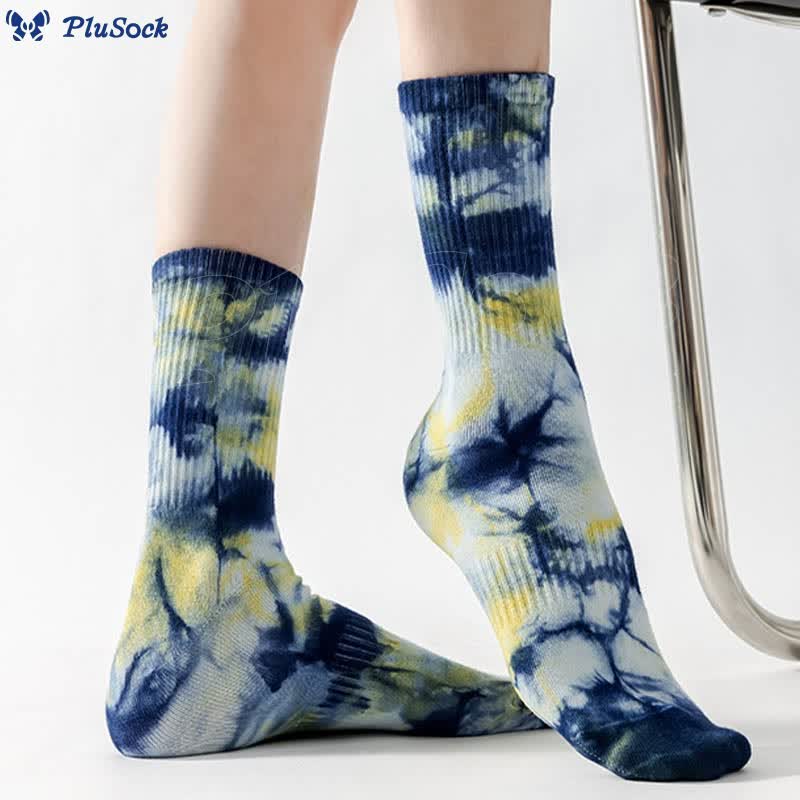 Plus Size Fashion Tie Dye Quarter Socks(5 Pairs)