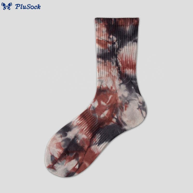 Plus Size Fashion Tie Dye Quarter Socks(5 Pairs)