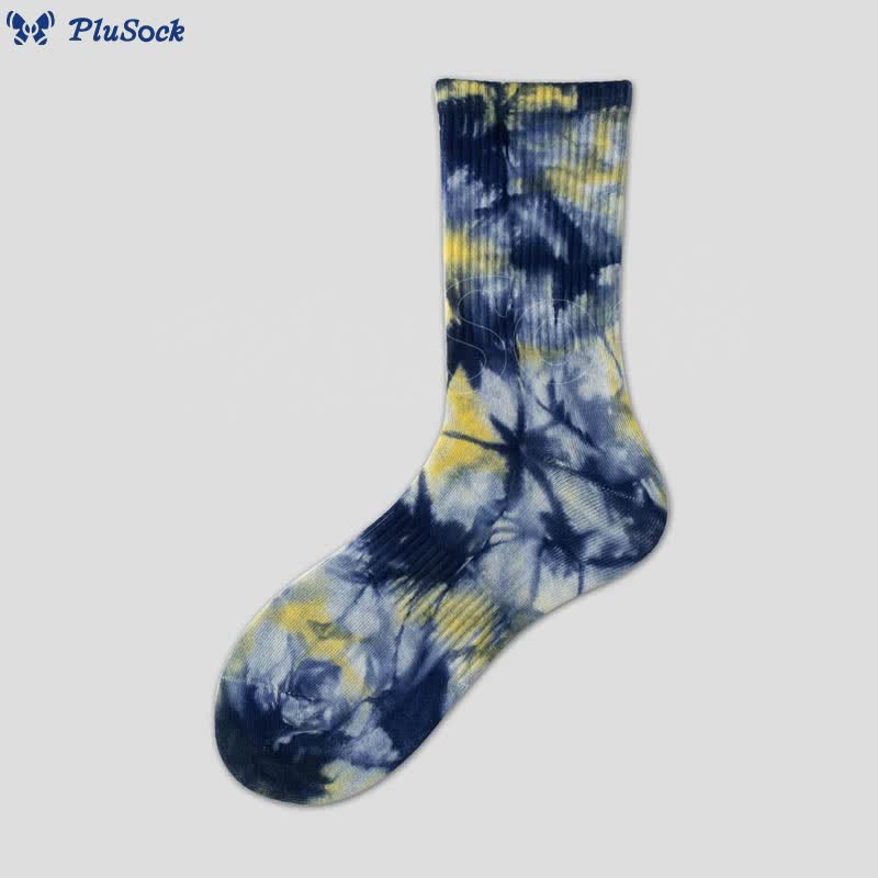 Plus Size Fashion Tie Dye Quarter Socks(5 Pairs)