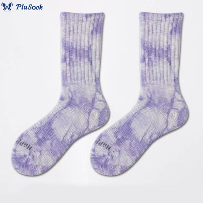 Plus Size Workwear Tie Dye Quarter Socks(3 Pairs)