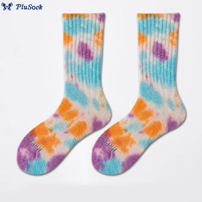 Plus Size Workwear Tie Dye Quarter Socks(3 Pairs)