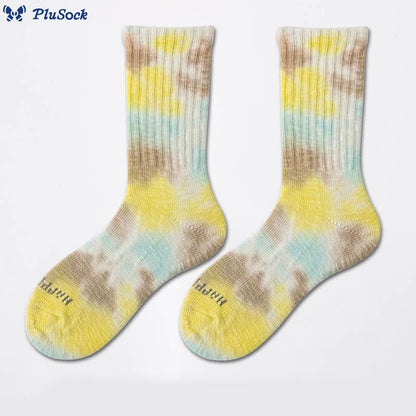 Plus Size Workwear Tie Dye Quarter Socks(3 Pairs)