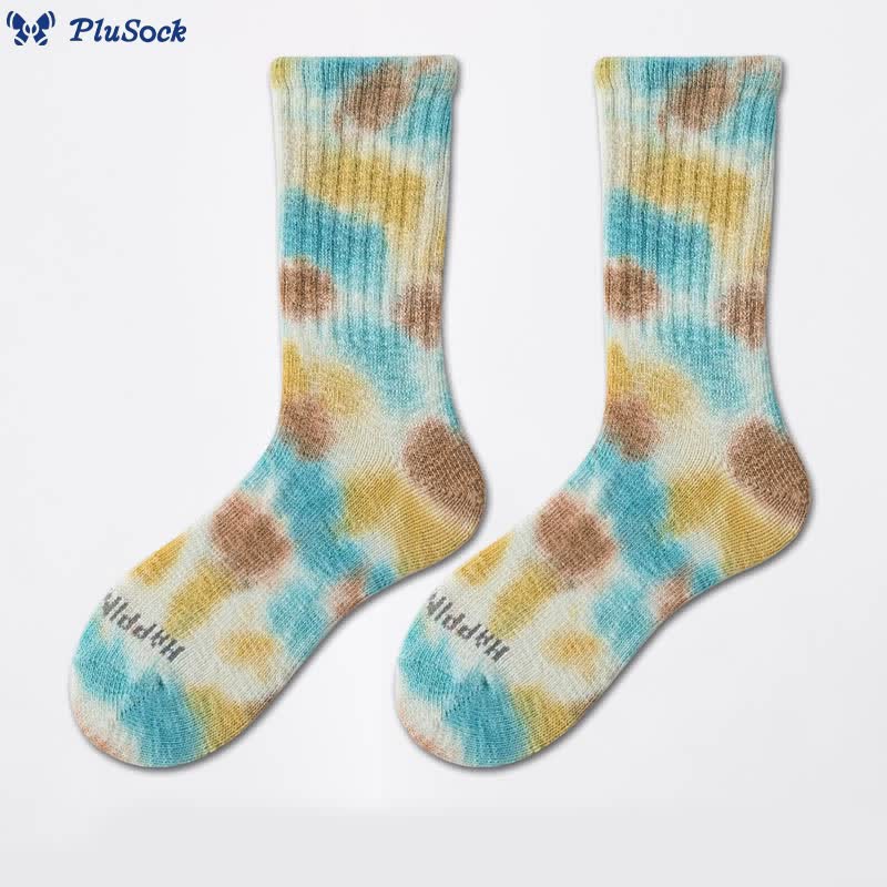 Plus Size Workwear Tie Dye Quarter Socks(3 Pairs)