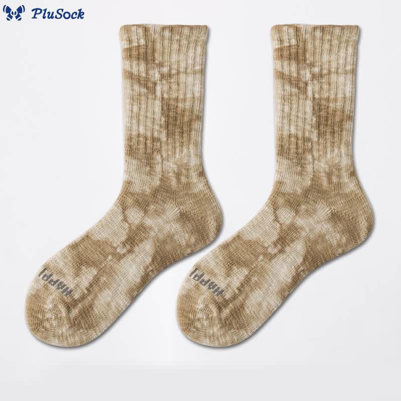 Plus Size Workwear Tie Dye Quarter Socks(3 Pairs)