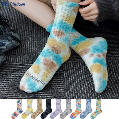 Plus Size Workwear Tie Dye Quarter Socks(3 Pairs)