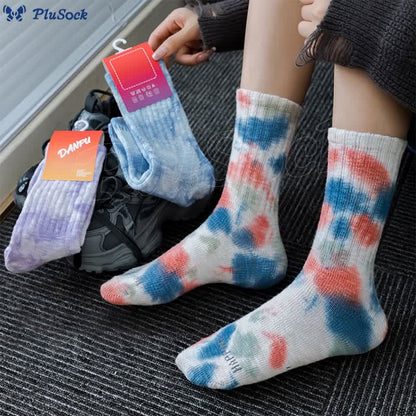 Plus Size Workwear Tie Dye Quarter Socks(3 Pairs)