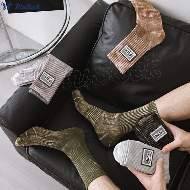 Plus Size Rock Quarter Socks(3 Pairs)