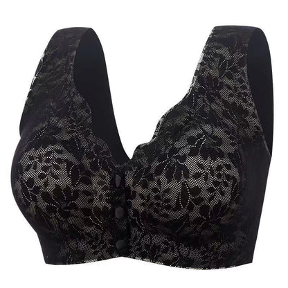 Plus Size Button Front Comfy Wireless Bras(2 Packs)