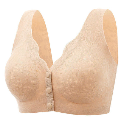 Plus Size Button Front Comfy Wireless Bras(2 Packs)