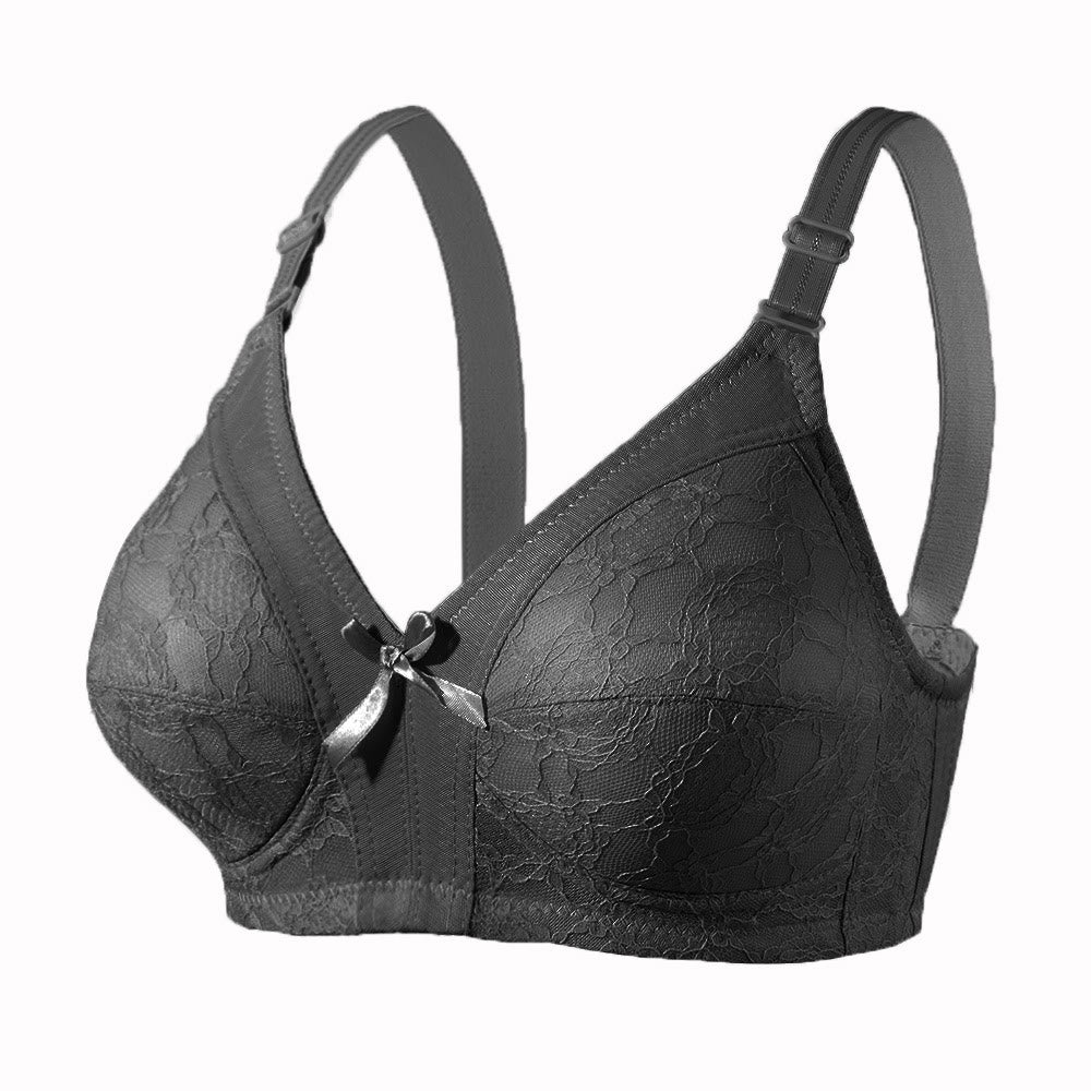 Plus Size Lace Bow Wireless Bras(2 Packs)