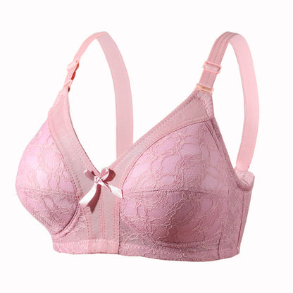 Plus Size Lace Bow Wireless Bras(2 Packs)