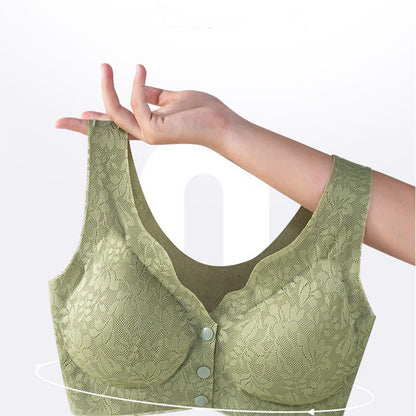 Plus Size Button Front Comfy Wireless Bras(2 Packs)