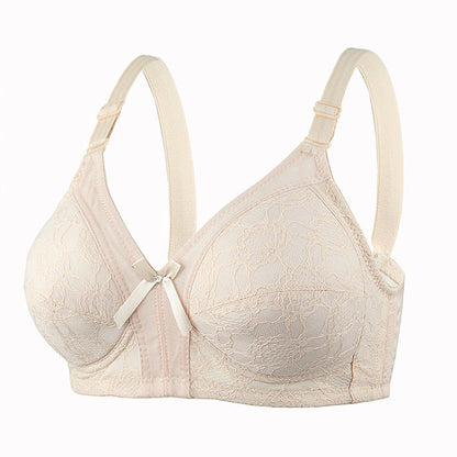 Plus Size Lace Bow Wireless Bras(2 Packs)