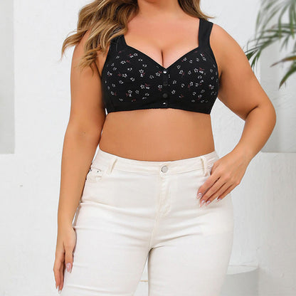 Plus Size Front Closure Wireless Bra