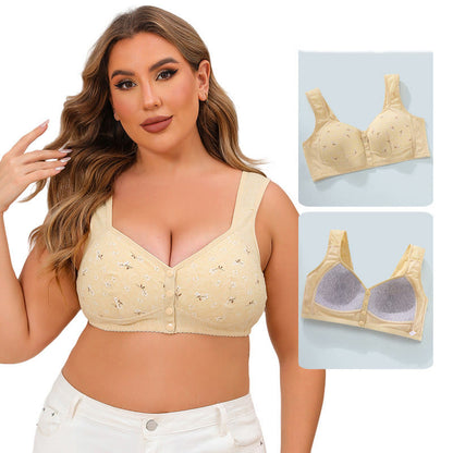 Plus Size Front Closure Wireless Bra