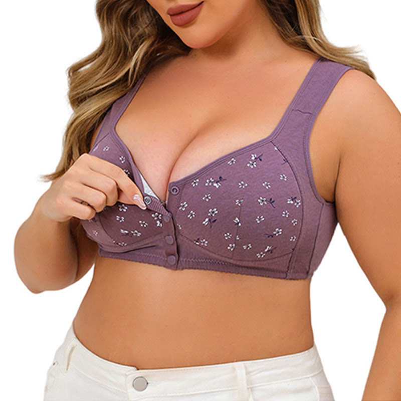 Plus Size Front Closure Wireless Bra