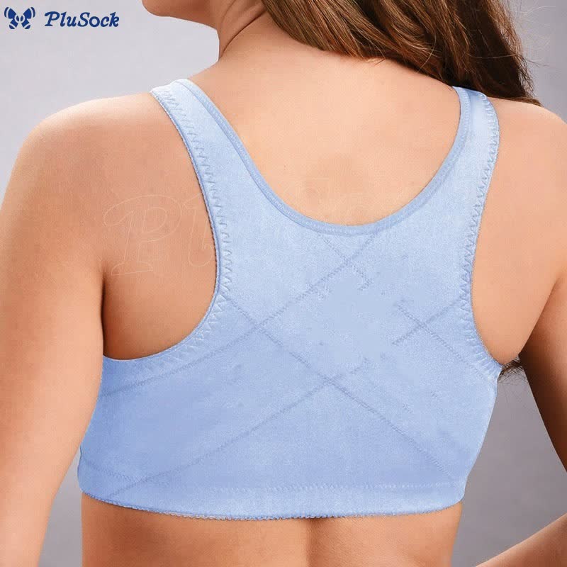 Plus Size Back Support Lace Wireless Bra