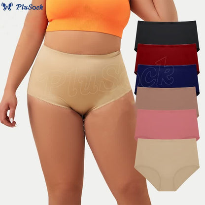 Plus Size High Waist Elastic Panty(3 Packs)