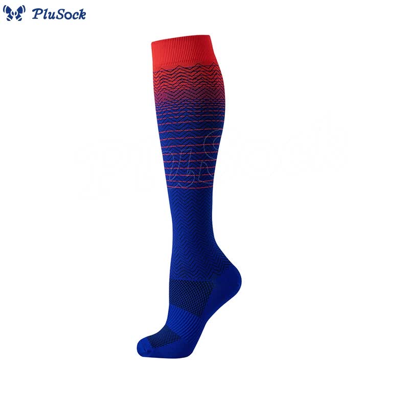 Gradient Stripes Compression Socks(6 Pairs)