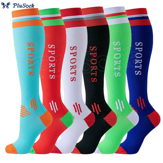 Color Matching Sport Compression Socks(6 Pairs)