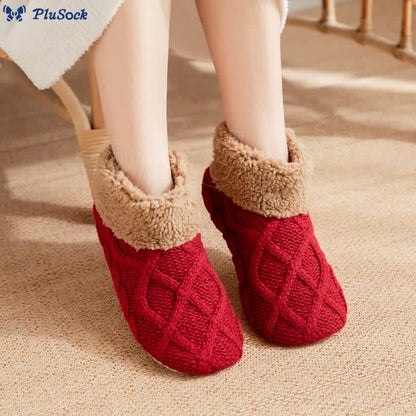 Plus Size Non Slip Fuzzy Slipper Socks