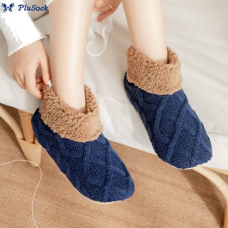 Plus Size Non Slip Fuzzy Slipper Socks