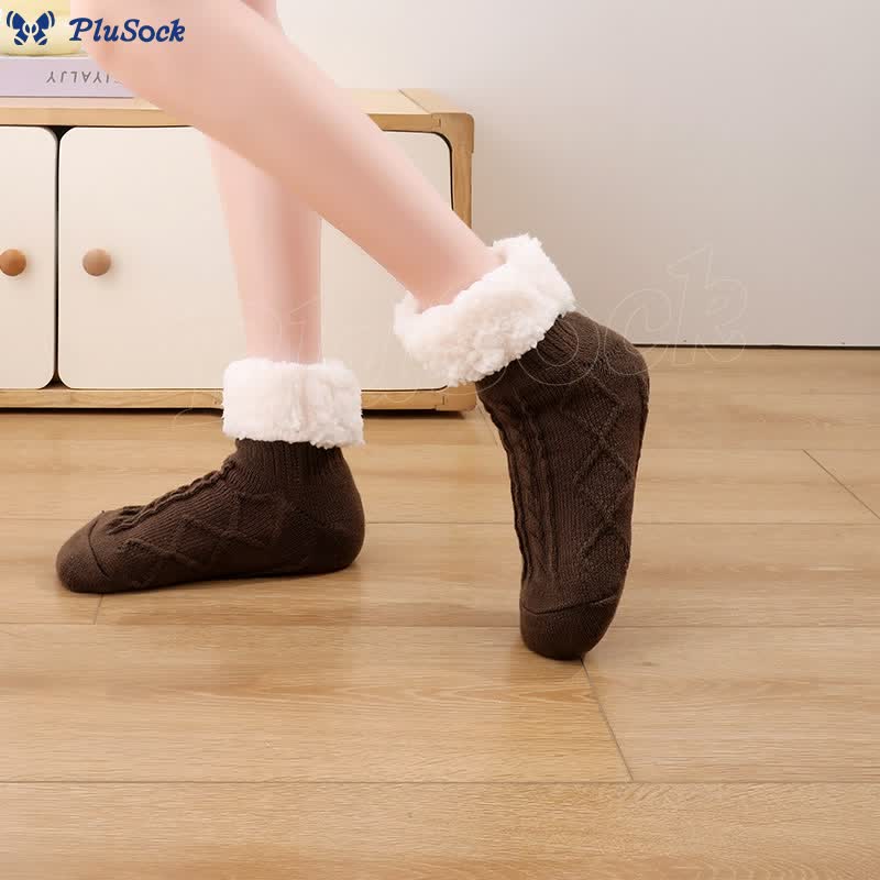 Plus Size Thick Fuzzy Indoor Slipper Socks