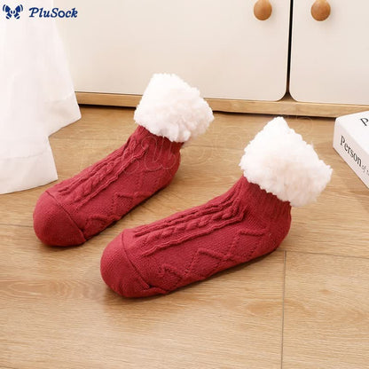 Plus Size Thick Fuzzy Indoor Slipper Socks