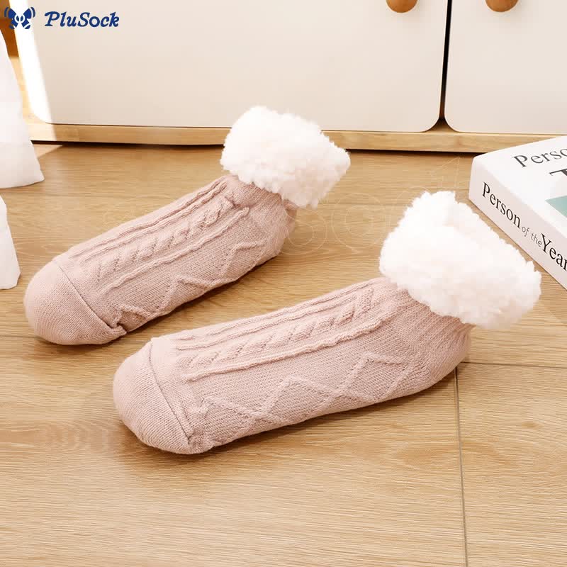 Plus Size Thick Fuzzy Indoor Slipper Socks