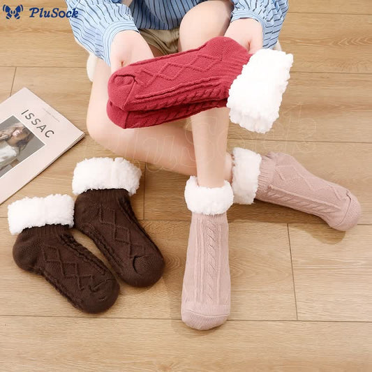 Plus Size Thick Fuzzy Indoor Slipper Socks