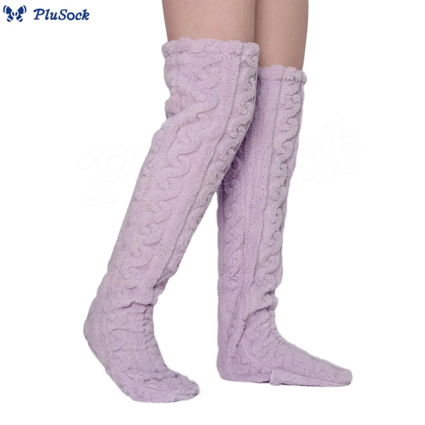 Plus Size Winter Warm Thigh High Slipper Socks