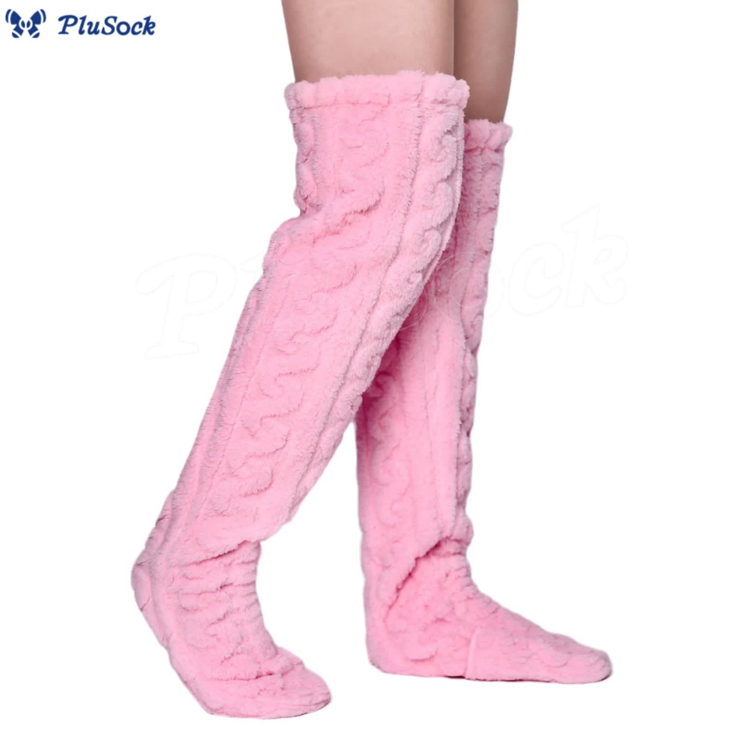 Plus Size Winter Warm Thigh High Slipper Socks