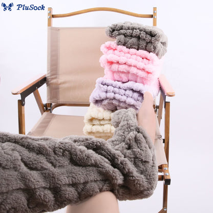 Plus Size Winter Warm Thigh High Slipper Socks