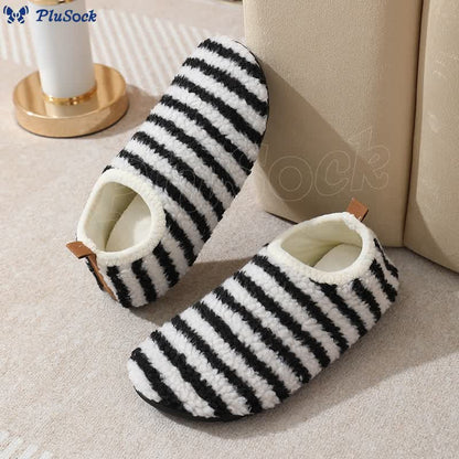 Plus Size Comfort Pinstripe Slippers